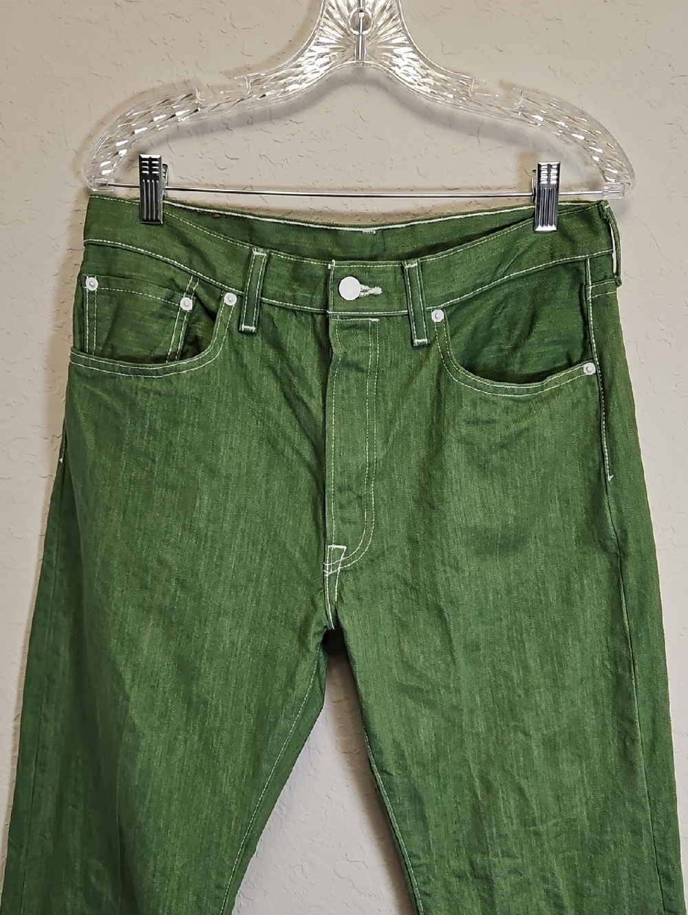Levi's Men's Straight Jeans in Green - Picture 3 of 16